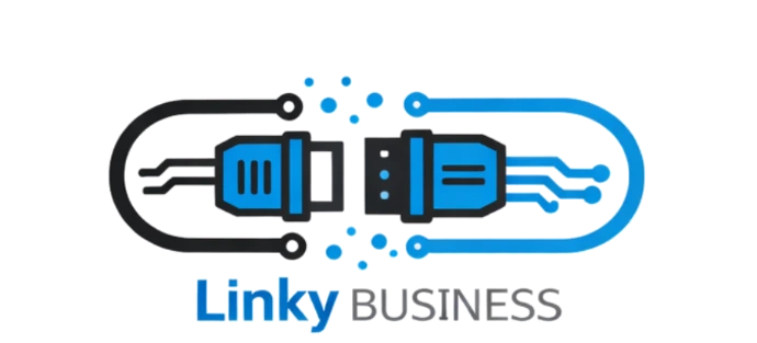 Linky Business logo voor Odoo implementatie en industriële connectiviteit